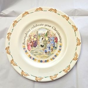 Bunnykins Christening plate.